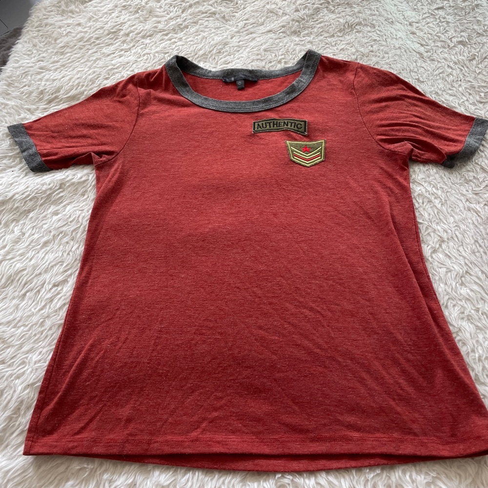 Attitude Not ringer t shirt orange